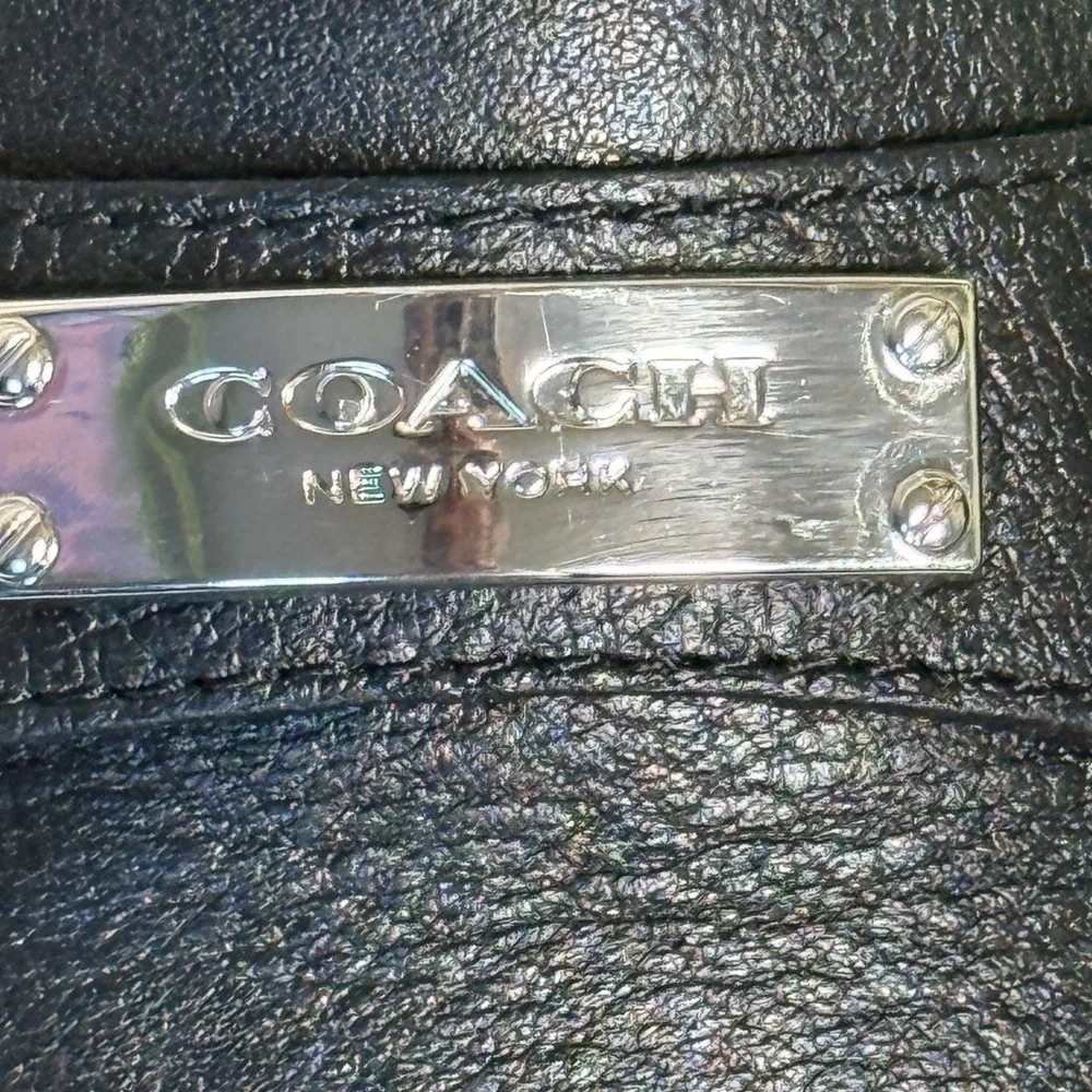 Coach Fredrick Black Leather Loafers Womens Sz‎ 7.5